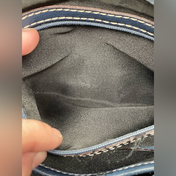 St. John’s Bay Vintage Blue Leather Handbag - Picture 6 of 15